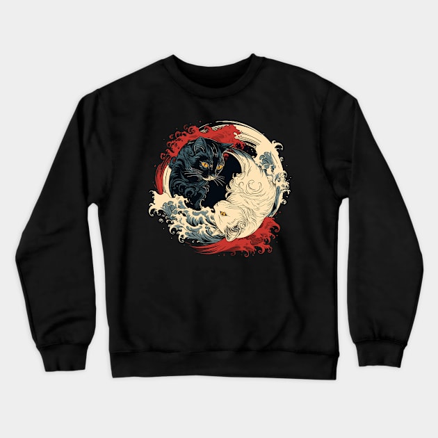 Yin yang cat Crewneck Sweatshirt by Yopi